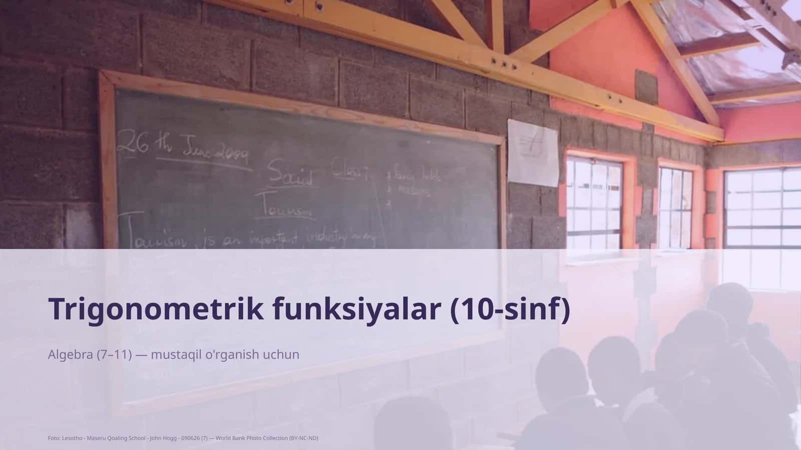Trigonometrik funksiyalar (10-sinf) 1