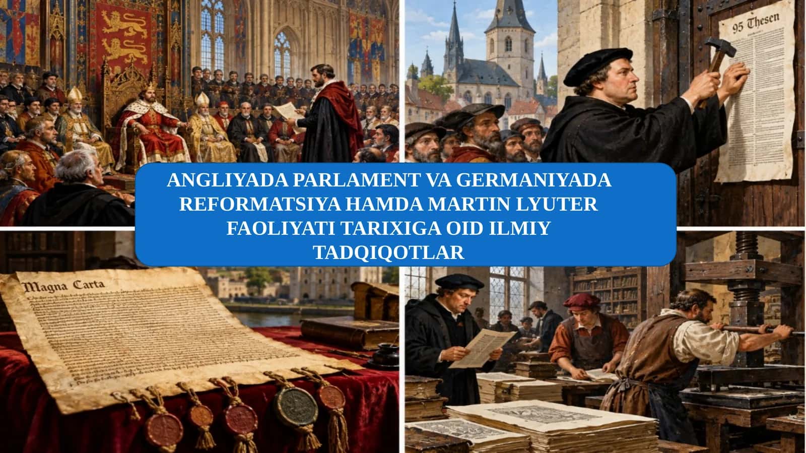 ANGLIYADA PARLAMENT VA GERMANIYADA REFORMATSIYA HAMDA MARTIN LYUTER FAOLIYATI TARIXIGA OID ILMIY TADQIQOTLAR 1
