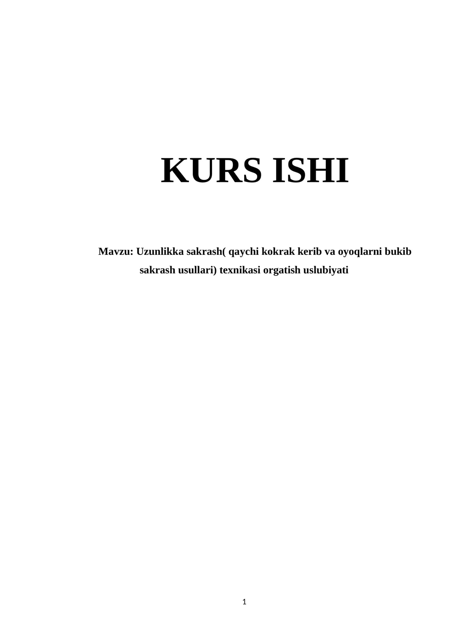 Uzunlikka sakrash( qaychi kokrak kerib va oyoqlarni bukib sakrash usullari) texnikasi orgatish uslubiyati 1