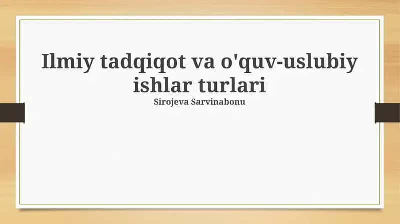Sifatli tadqiqotlar 1