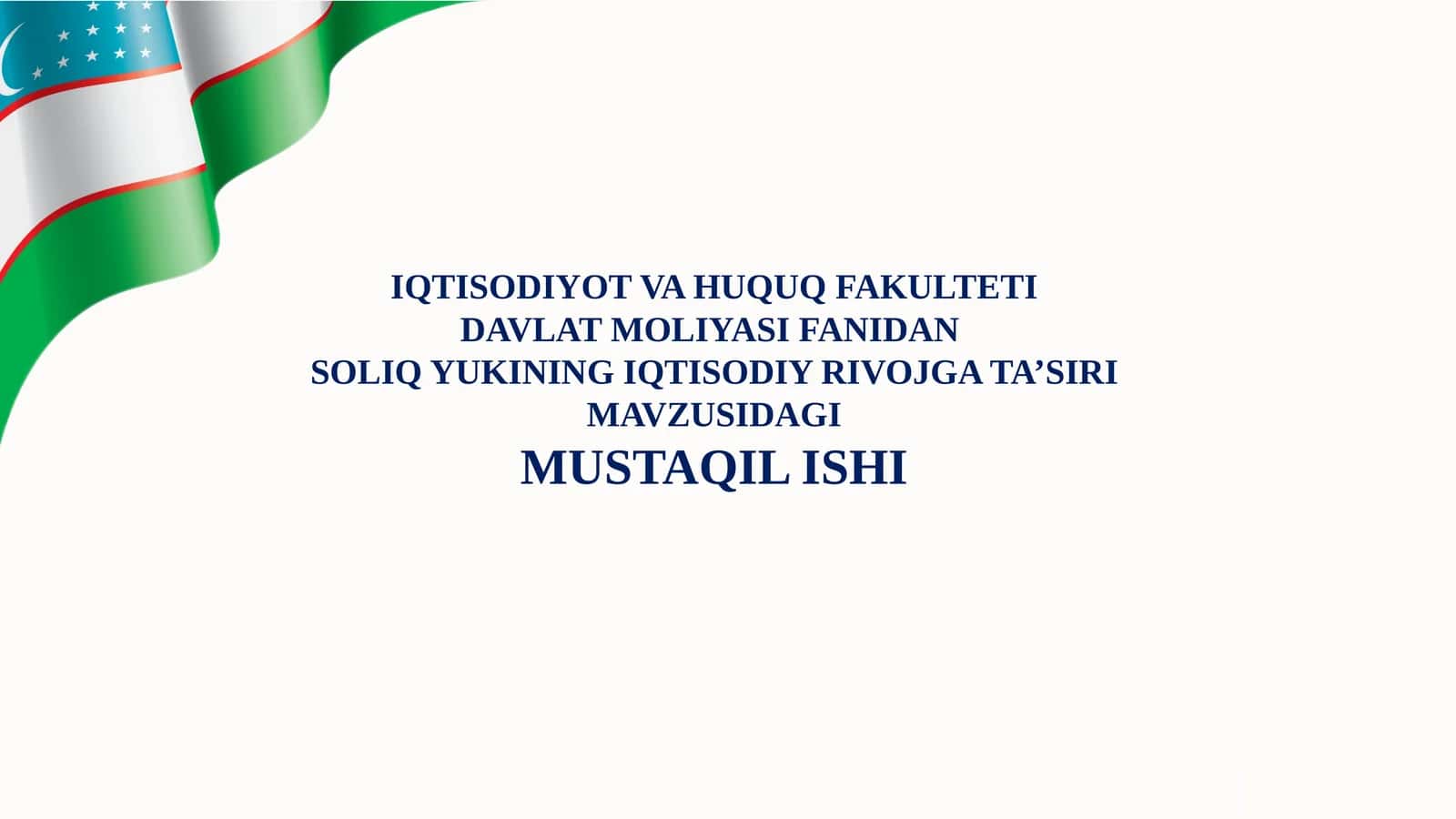 Soliq yukining iqtisodiy rivojga ta’siri 1