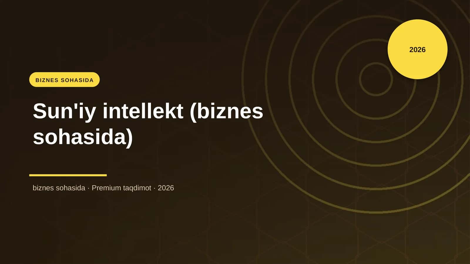 Sun'iy intellekt (biznes sohasida) 1