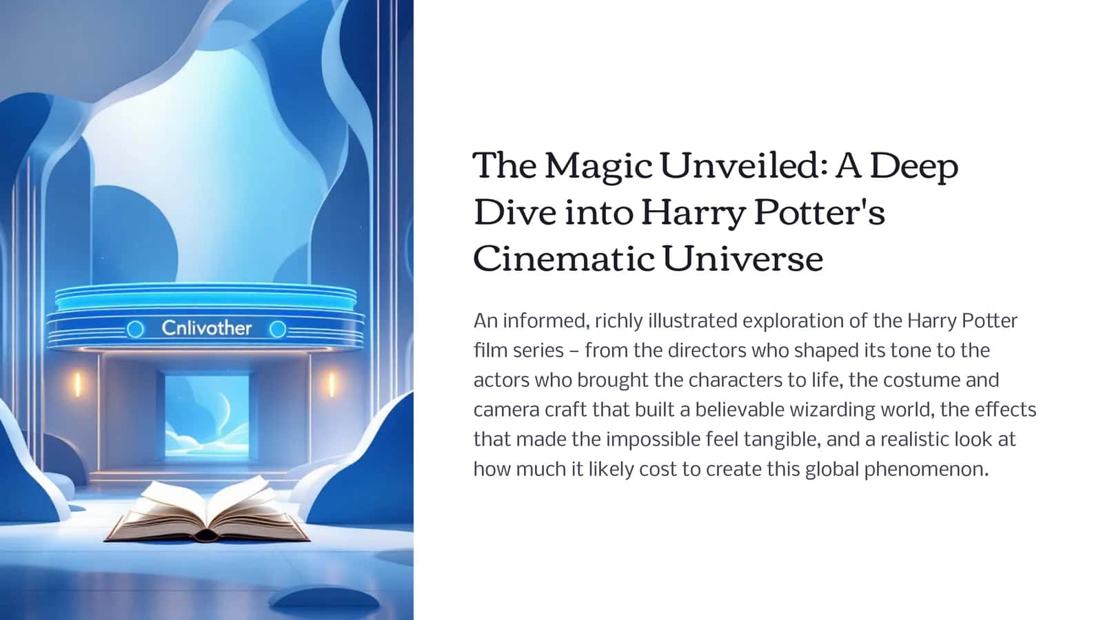 The Magic Unveiled: A Deep Dive into Harry Potter's Cinematic Universe 1