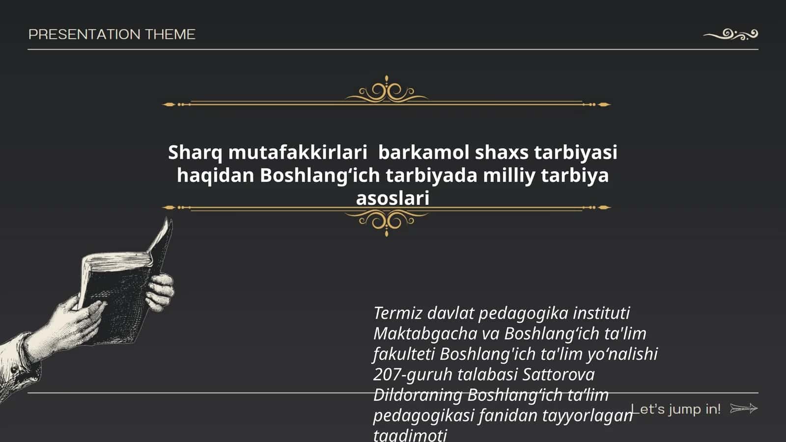 Boshlangʻich tarbiyada milliy tarbiya asoslari 1