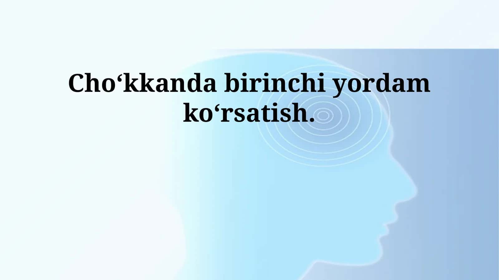 Choʻkkanda birinchi yordam koʻrsatish 1