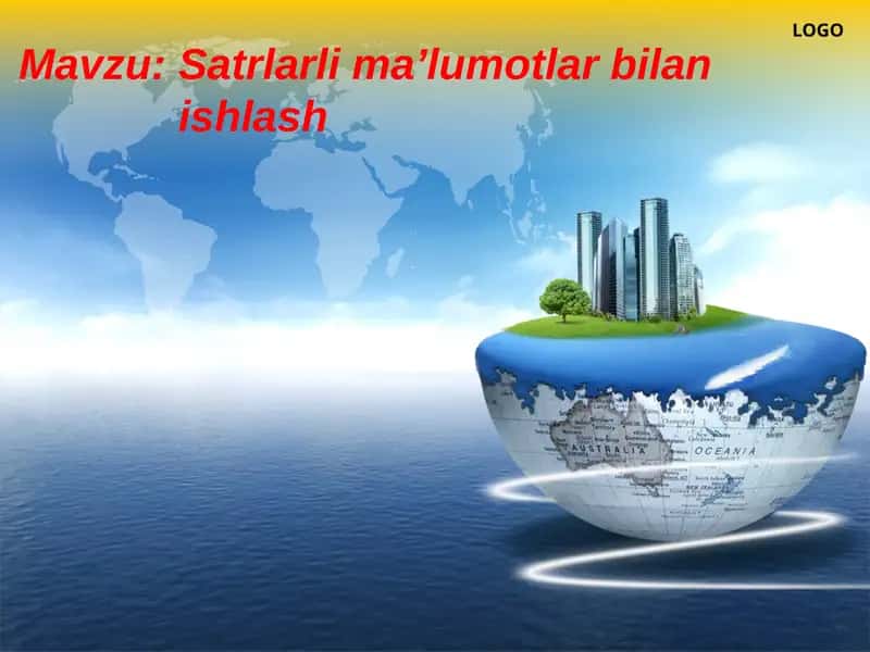 Satrlarlima’lumotlarbilanishlash 1