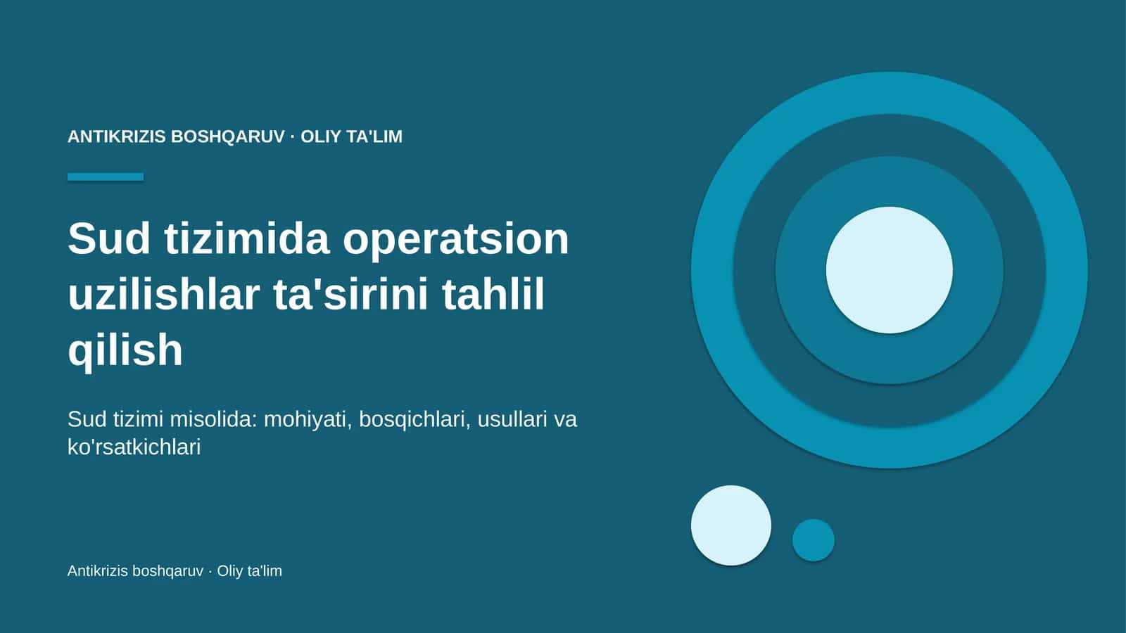 sud tizimida operatsion uzilishlar ta'sirini tahlil qilish 2622 1
