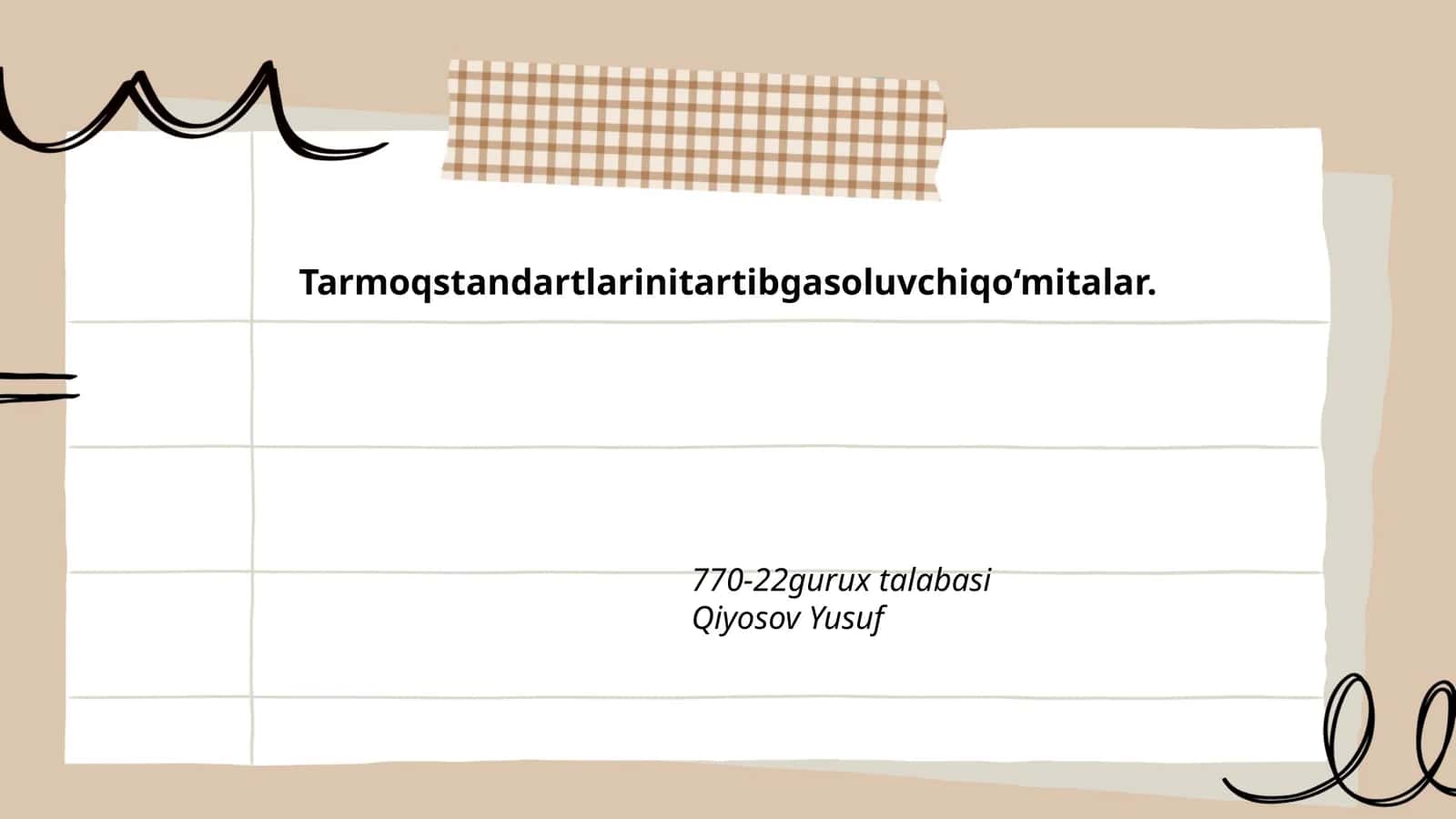 Tarmoq standartlarini ishlab chiqish jarayoni 1