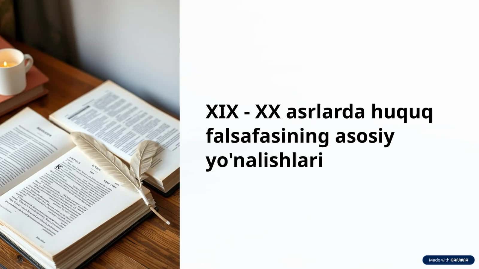 XIX - XX asrlarda huquq falsafasining asosiy yo'nalishlari 1