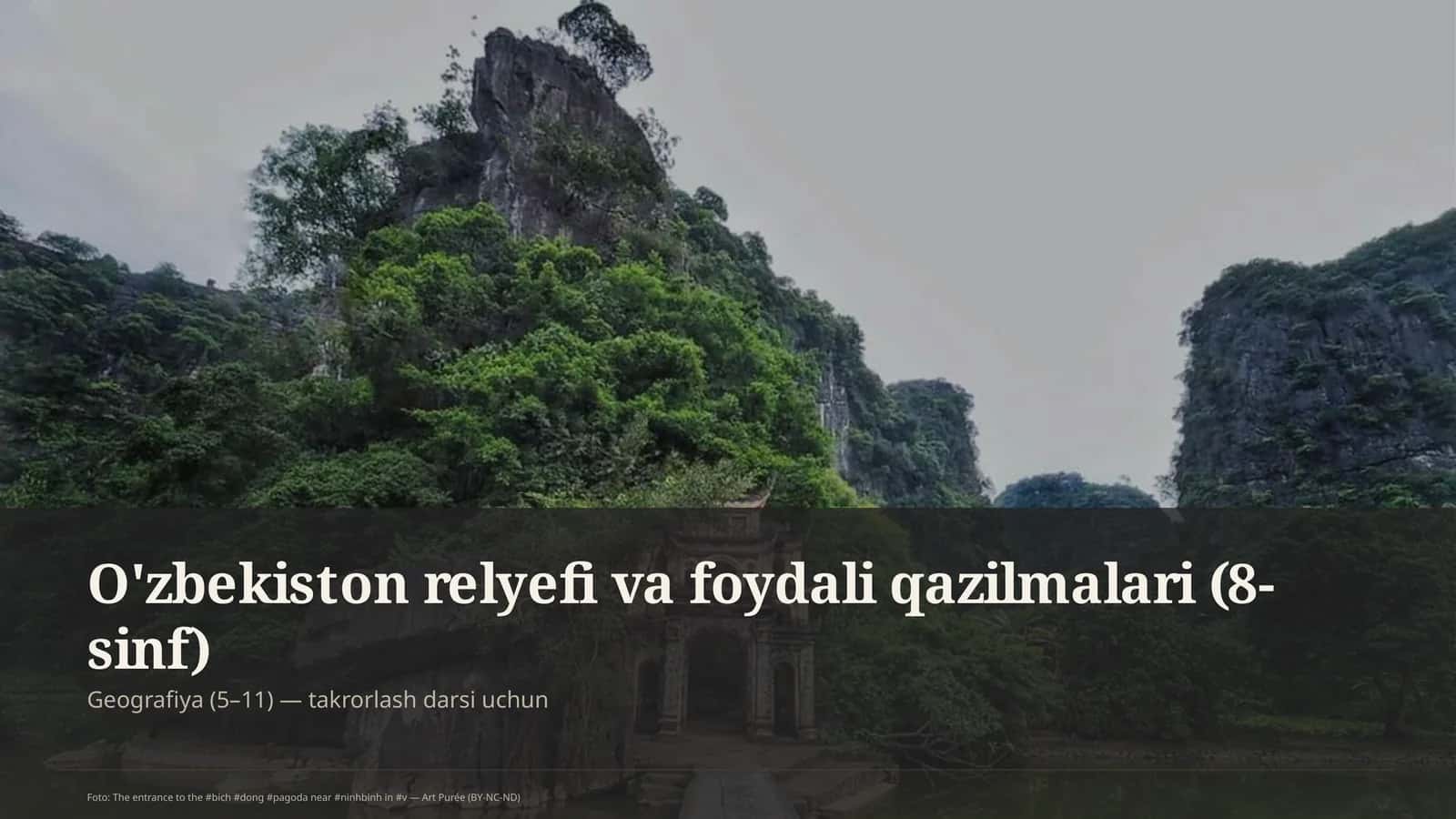 O'zbekiston relyefi va foydali qazilmalari (8-sinf) 1