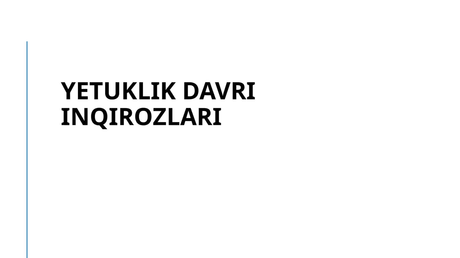 Yetuklik davri psixologik inqirozlari 1