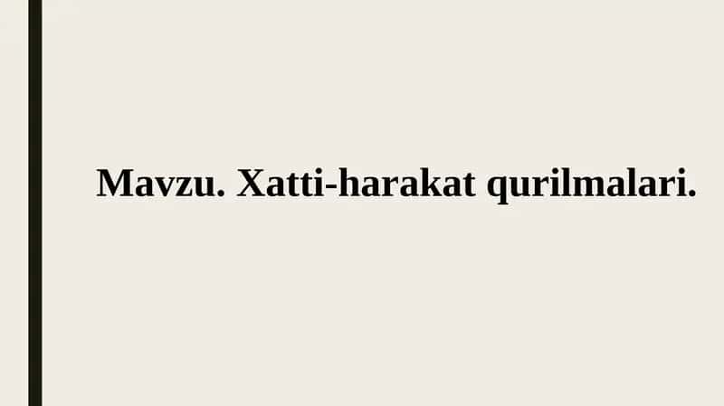 Xatti-harakat qurilmalari 1