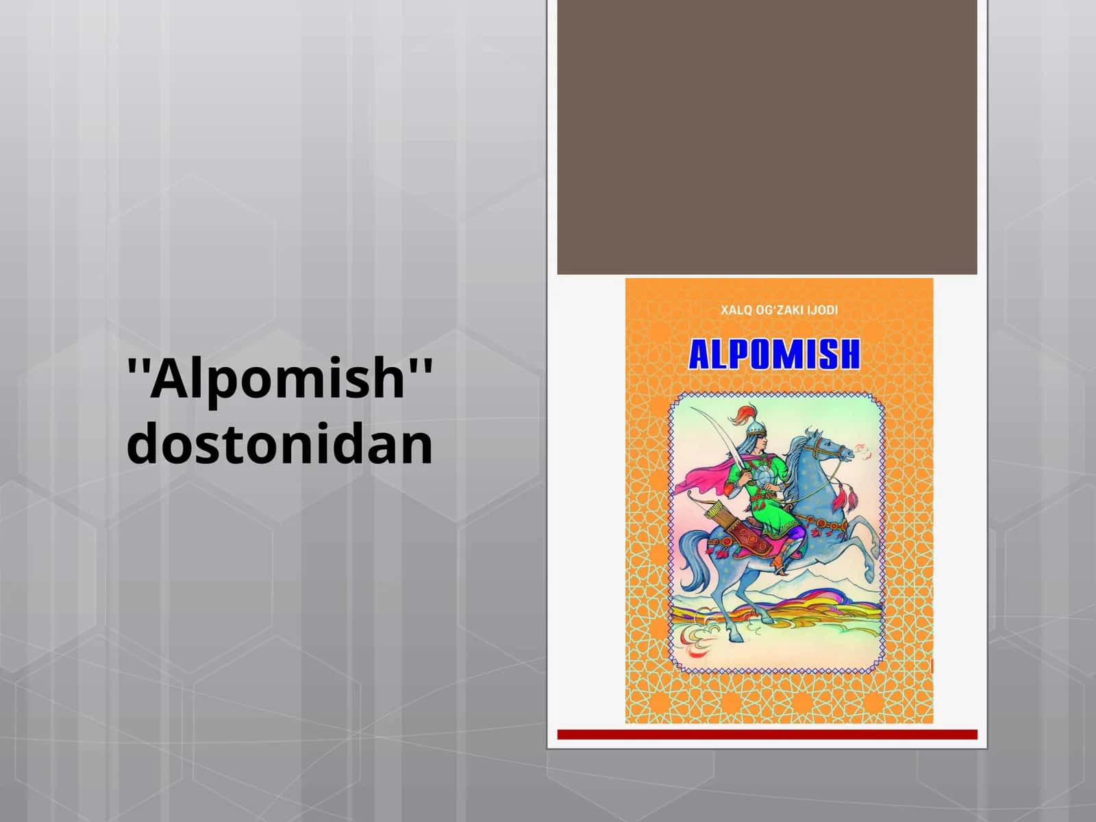 “ALPOMISH” DOSTONIDAN 1