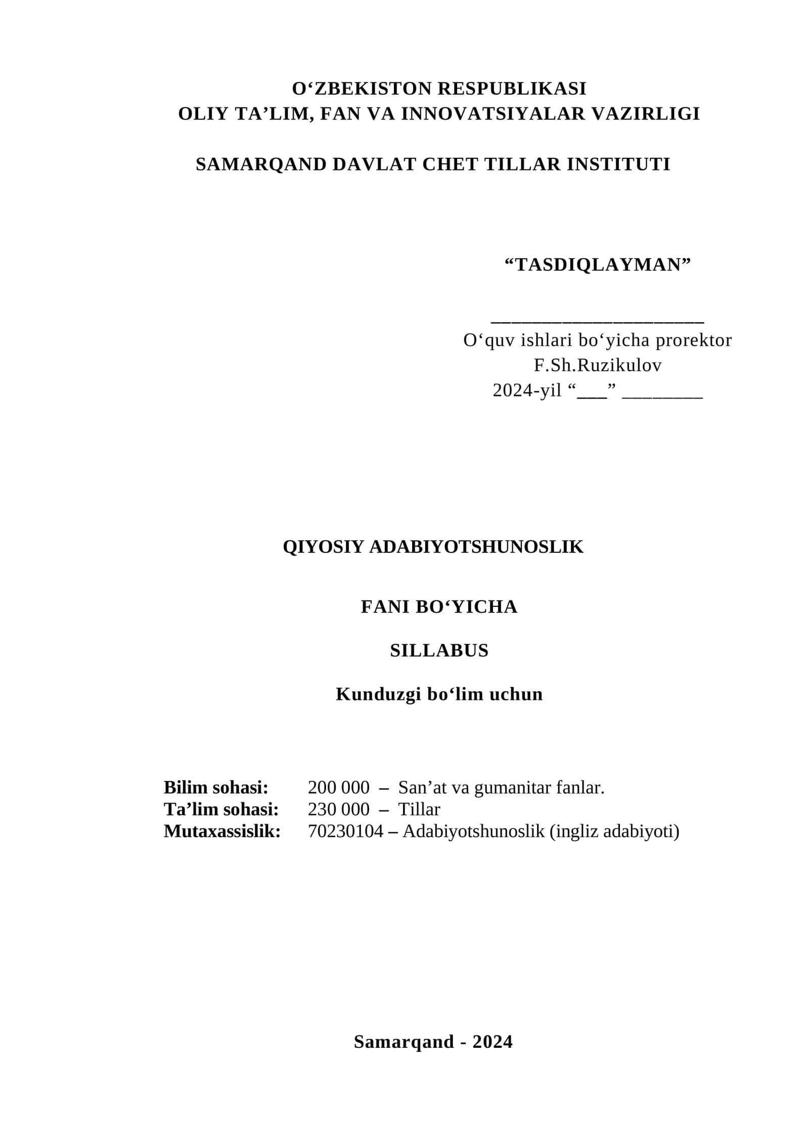 Qiyosiy adabiyotshunoslik 1