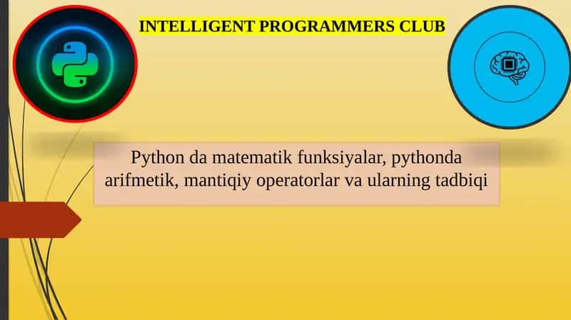 Python tilida matematik funksiyalar 1