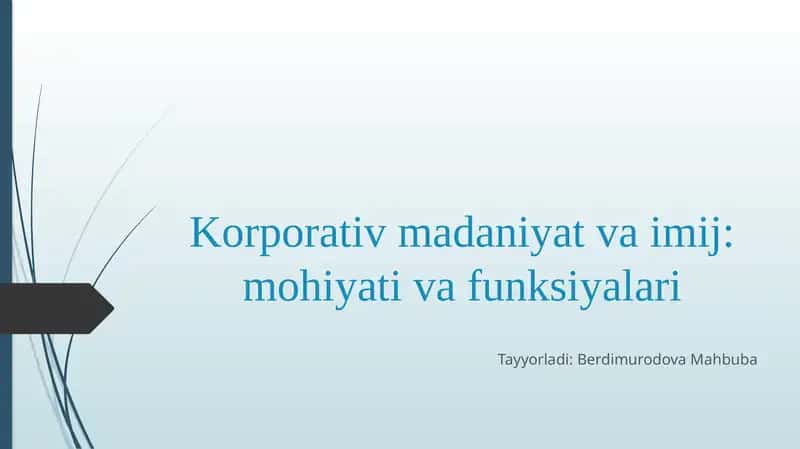 Korporativ madaniyat va imij: mohiyati va funksiyalari 1
