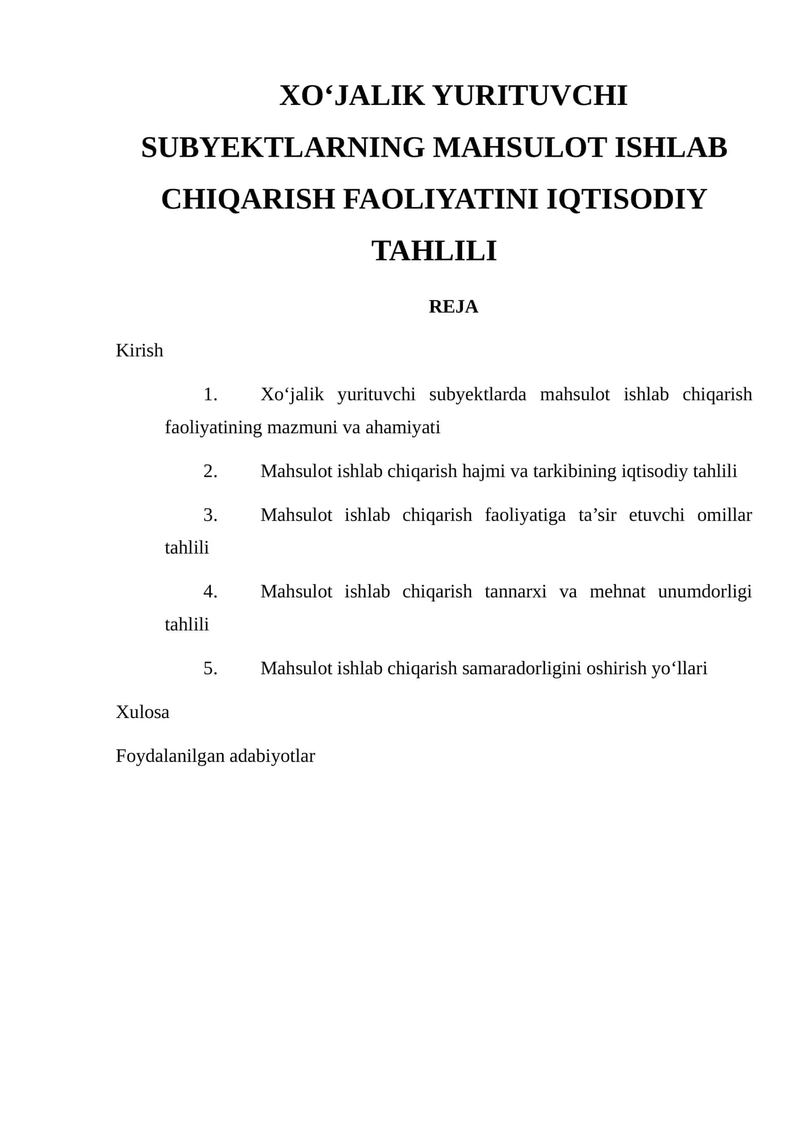 KORXONA FAOLIYATINING TANQIDIY IQTISODIY TADQIQOTI 1