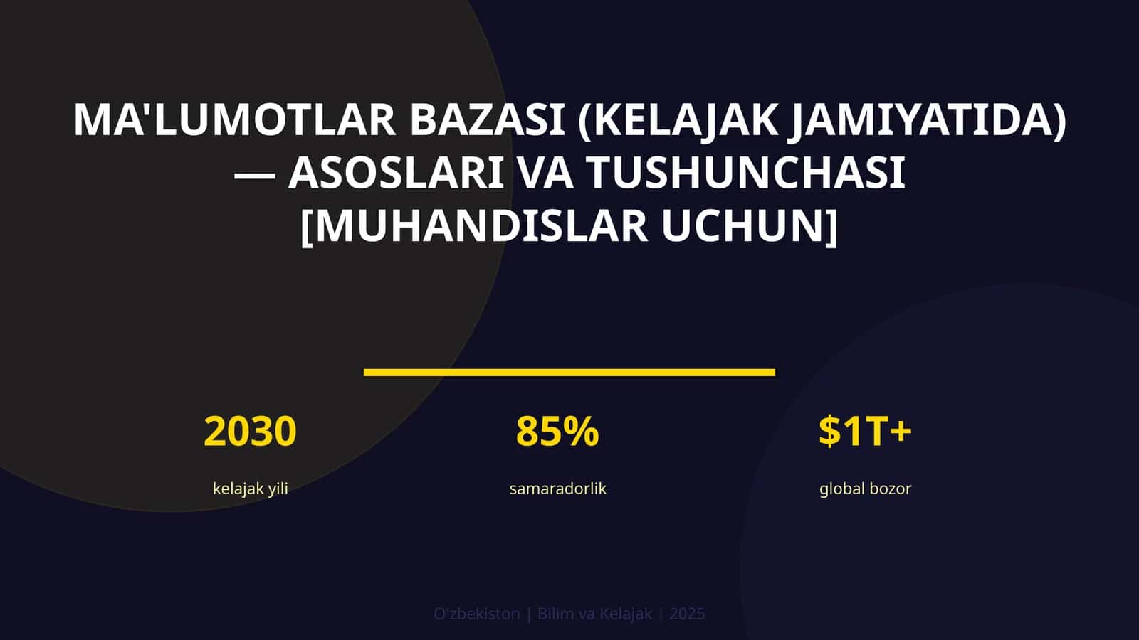 Ma'lumotlar bazasi (kelajak jamiyatida) — asoslari va tushunchasi [muhandislar uchun] 1