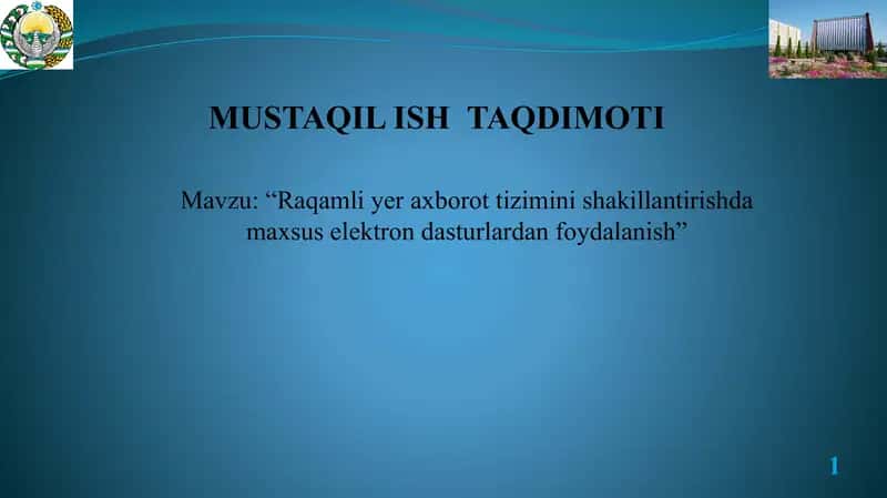 Yer axborot tizimi(YAT) 1