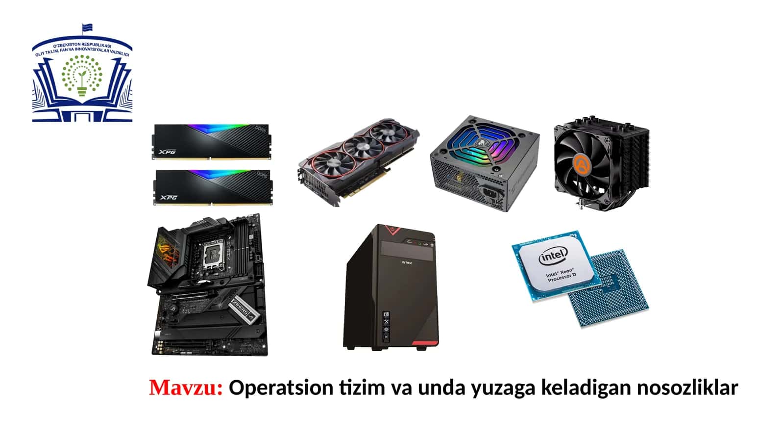 Operatsion tizim va unday uzagakeladigan nosozliklar 1