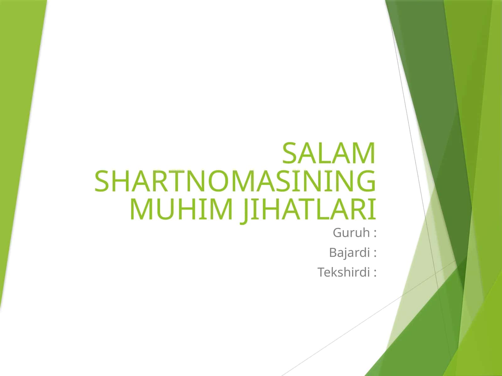 SALAM SHARTNOMASINING MUHIM JIHATLARI 1