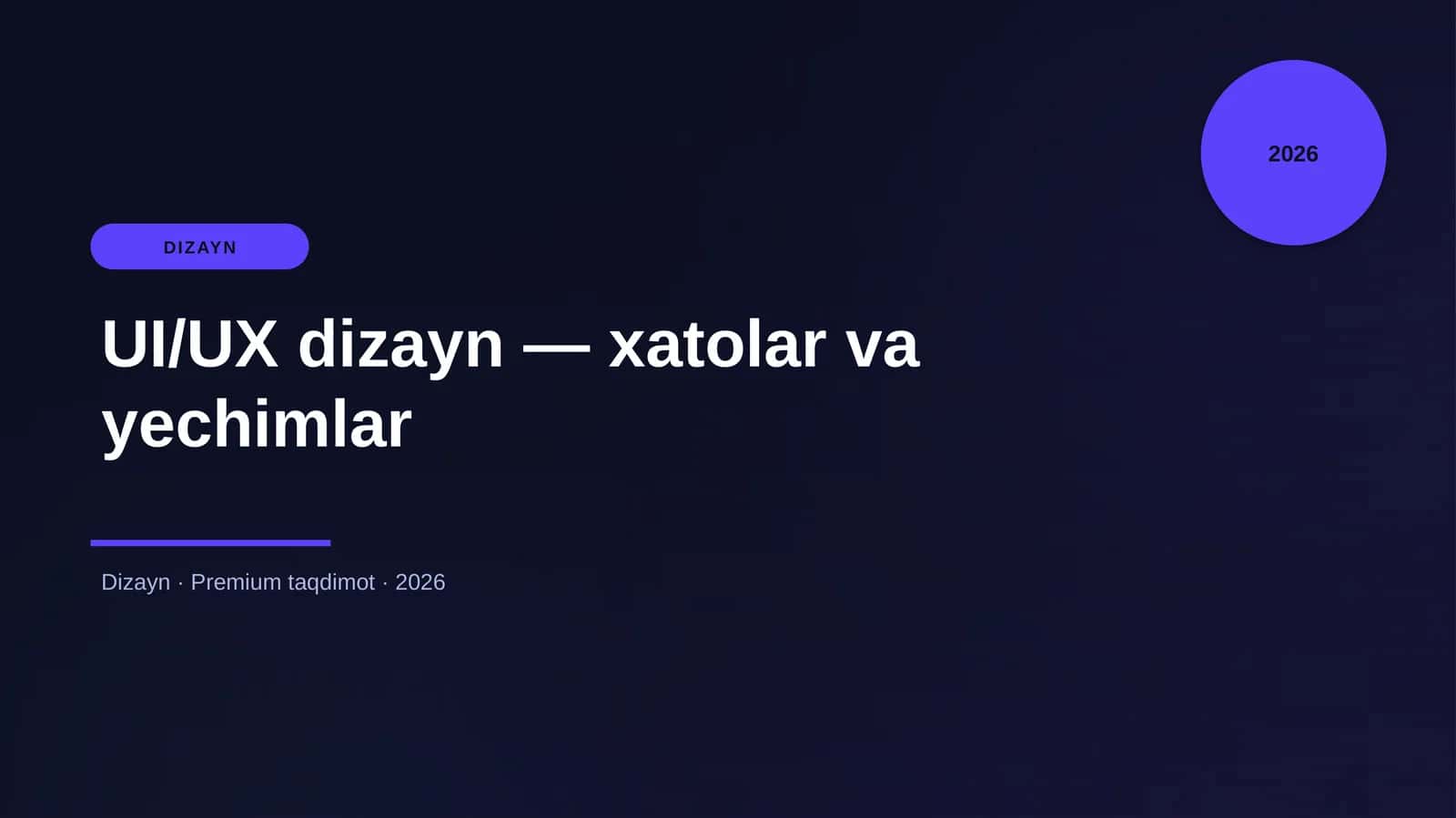 UI/UX dizayn — xatolar va yechimlar 1