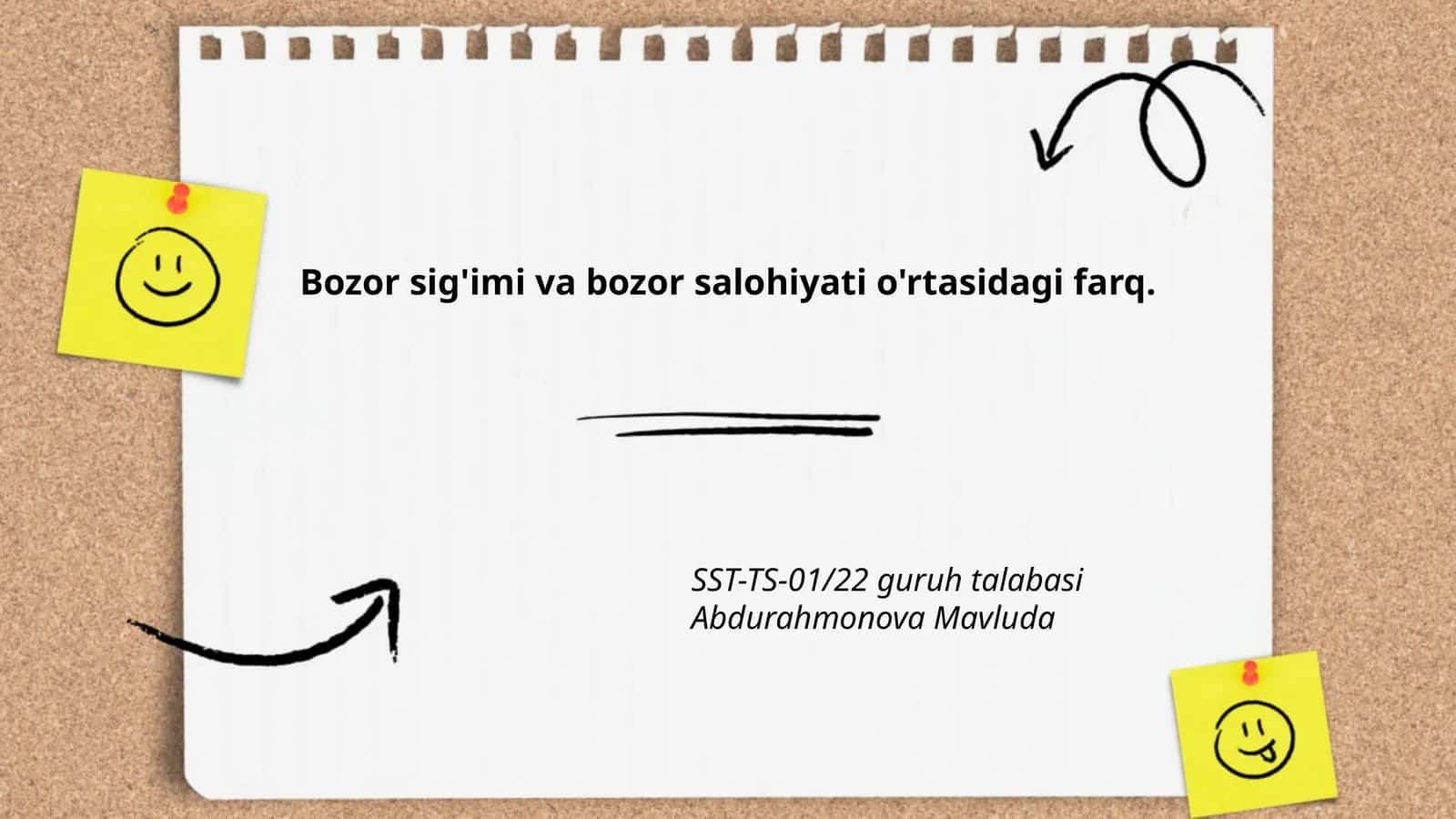 Bozor sig'imi va bozor salohiyati o'rtasidagi farq 1