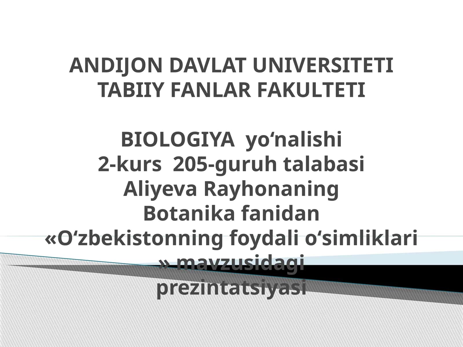 «Oʻzbekistonning foydali oʻsimliklari» 1