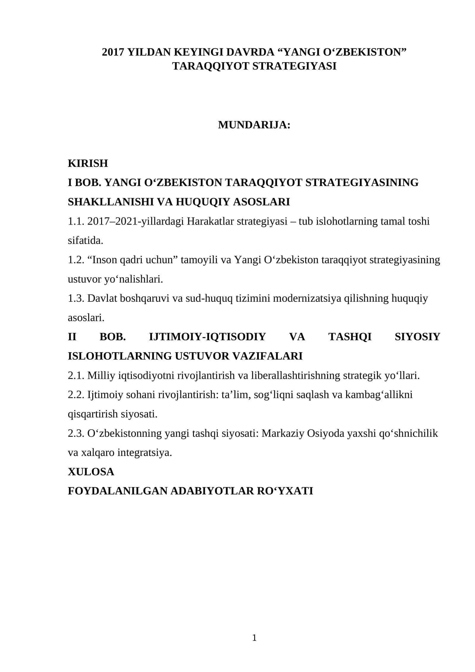 O'zbekistonning yangi tarixi 1