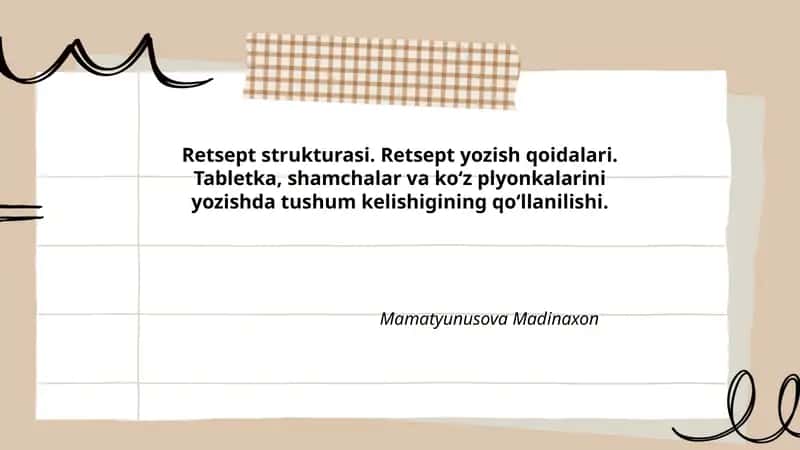 Retsept strukturasi 1