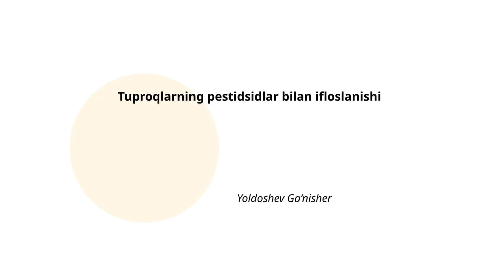 Pestitsidlarning Tuproq Ekotizimiga Ta'siri 1