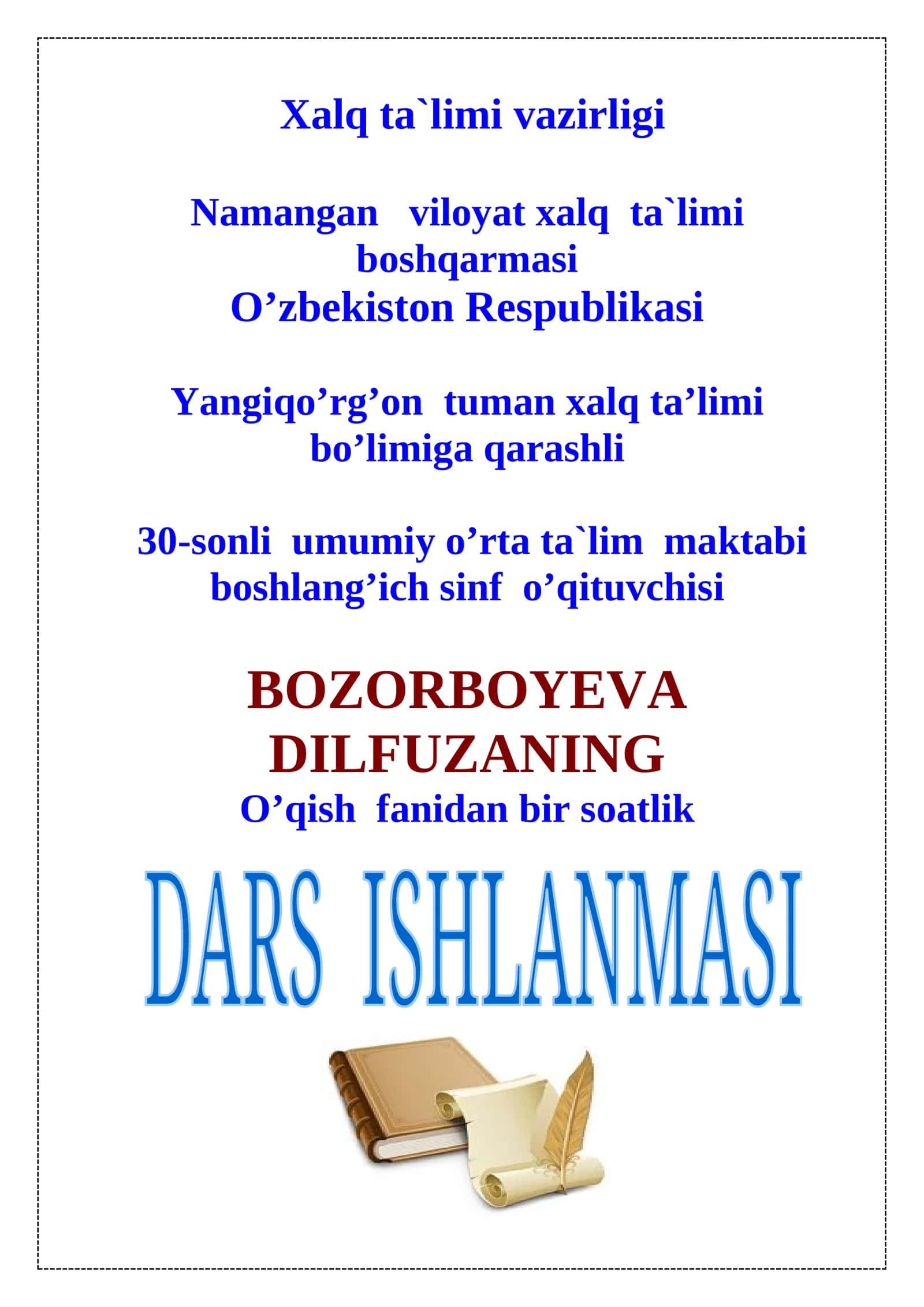 3-sinf O'qish fanidan Olma mavzusida dars ishlanma 1