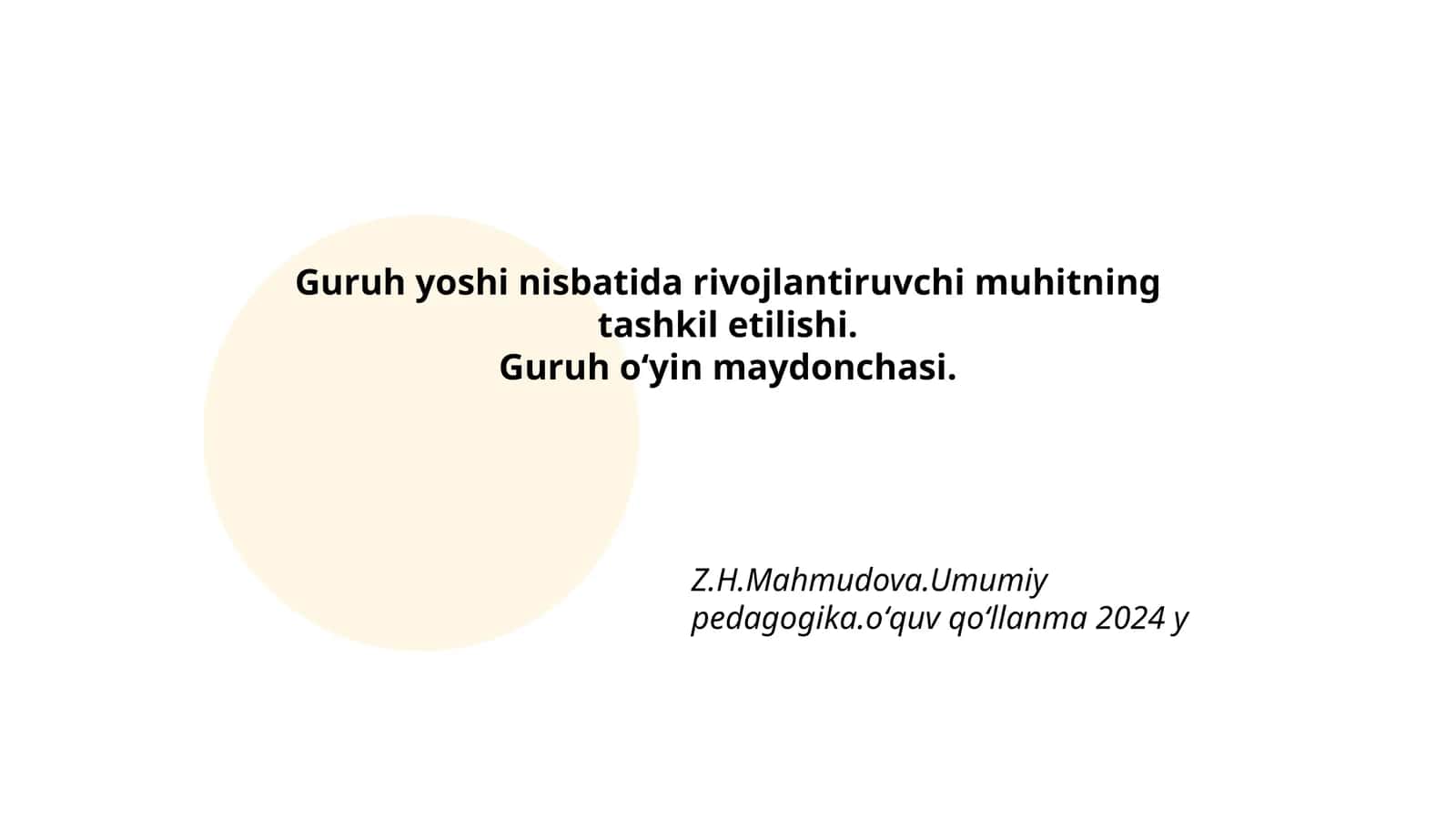 Guruh oʻyin maydonchasi 1