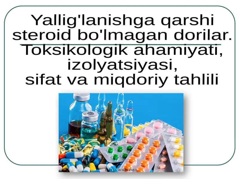 Яллиг'ланишга қарши моддалар 1
