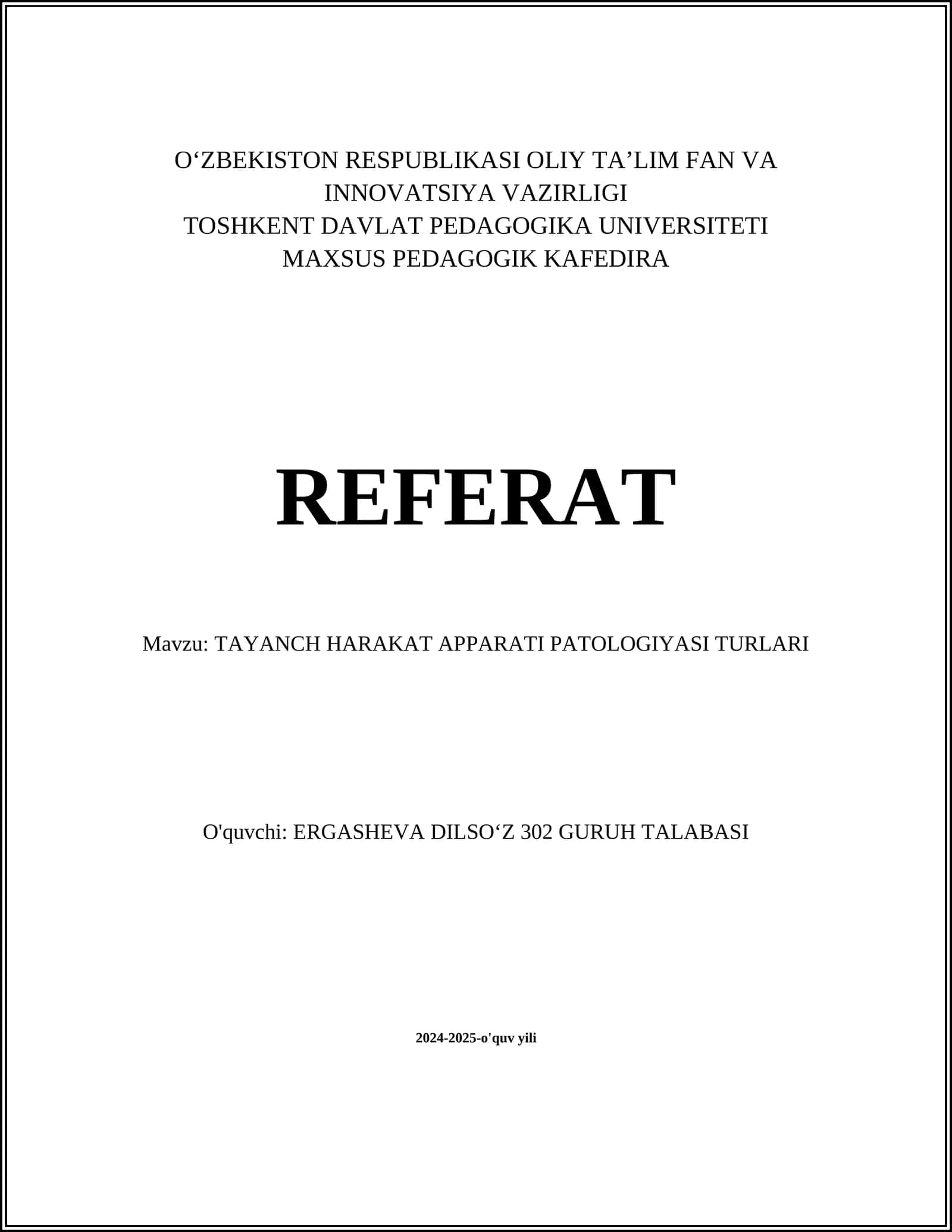 TAYANCH HARAKAT APPARATI PATOLOGIYASI TURLARI 1