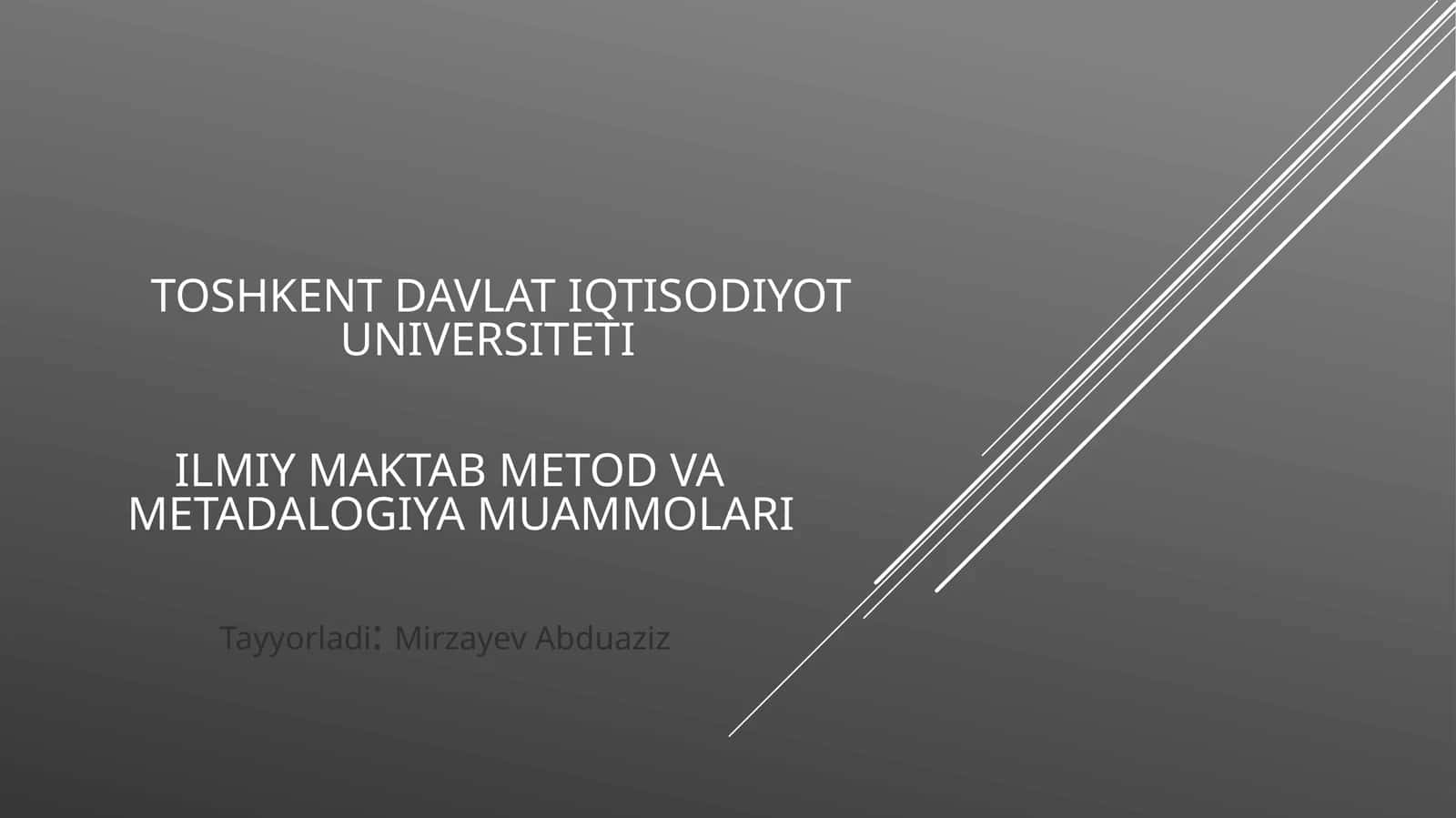 Ilmiy maktab metod va metadalogiya muammolari 1