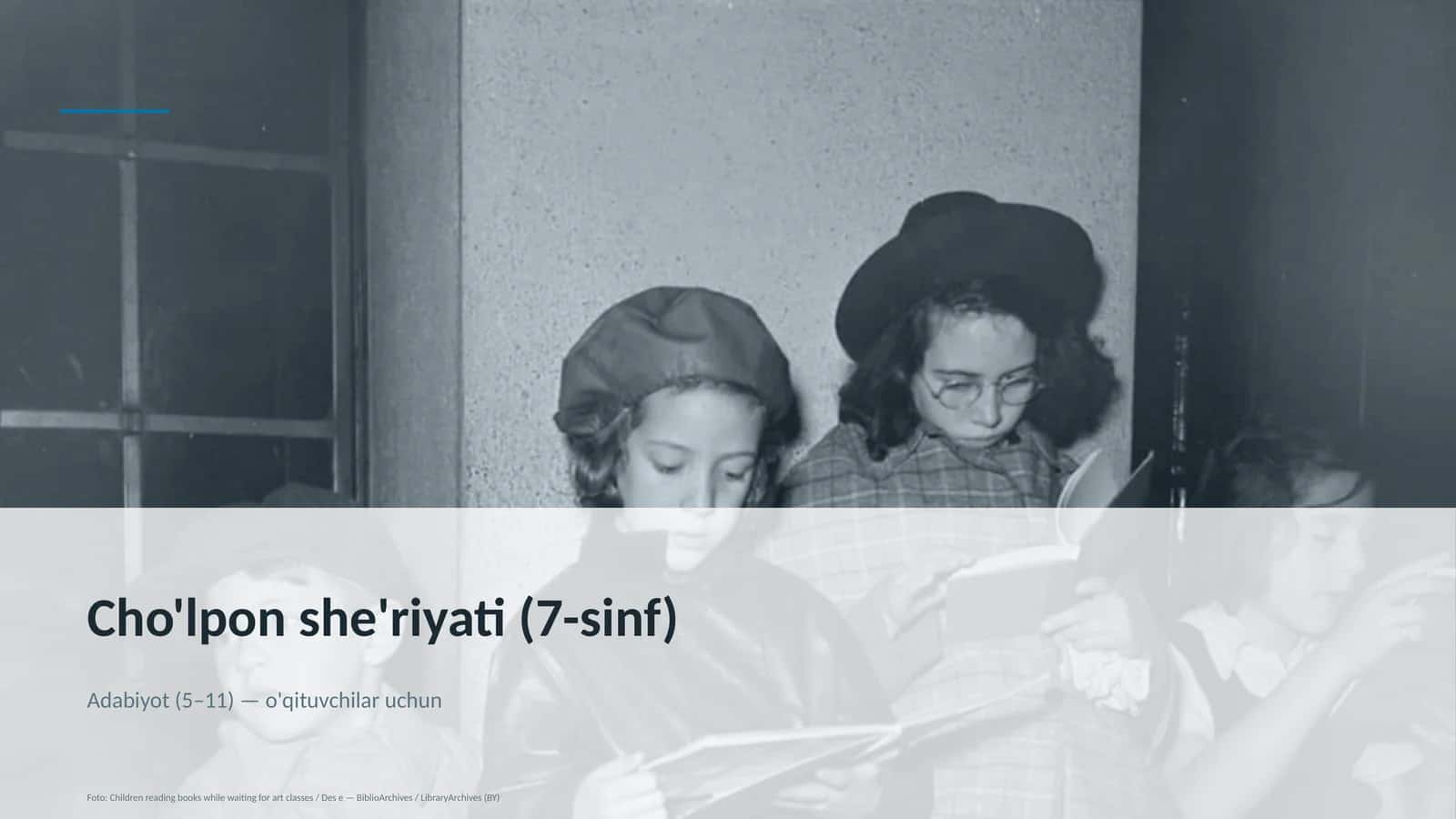 Cho'lpon she'riyati (7-sinf) 1