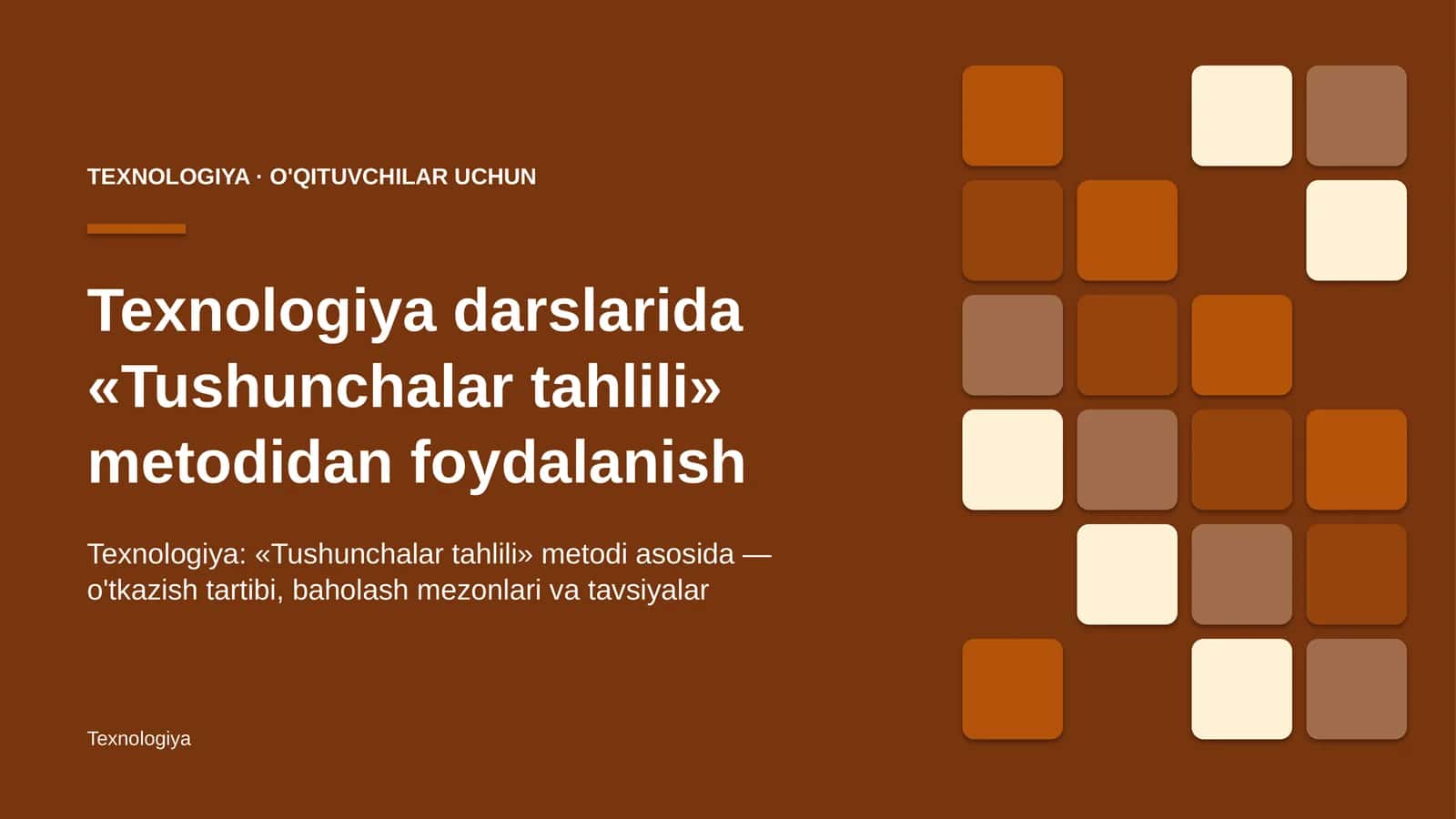 texnologiya darslarida tushunchalar tahlili metodidan foydalanish 9978 1