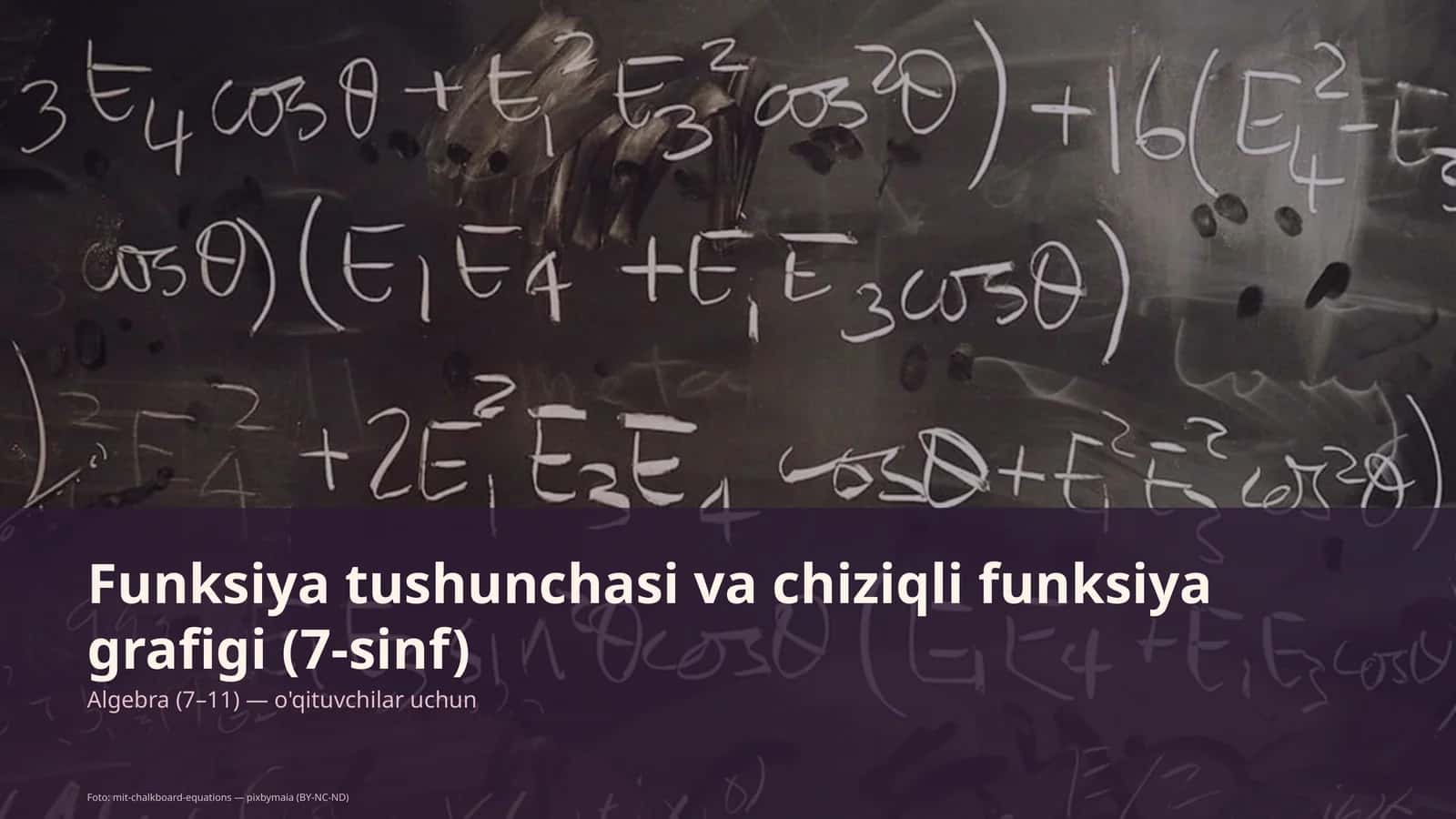 Funksiya tushunchasi va chiziqli funksiya grafigi (7-sinf) 1