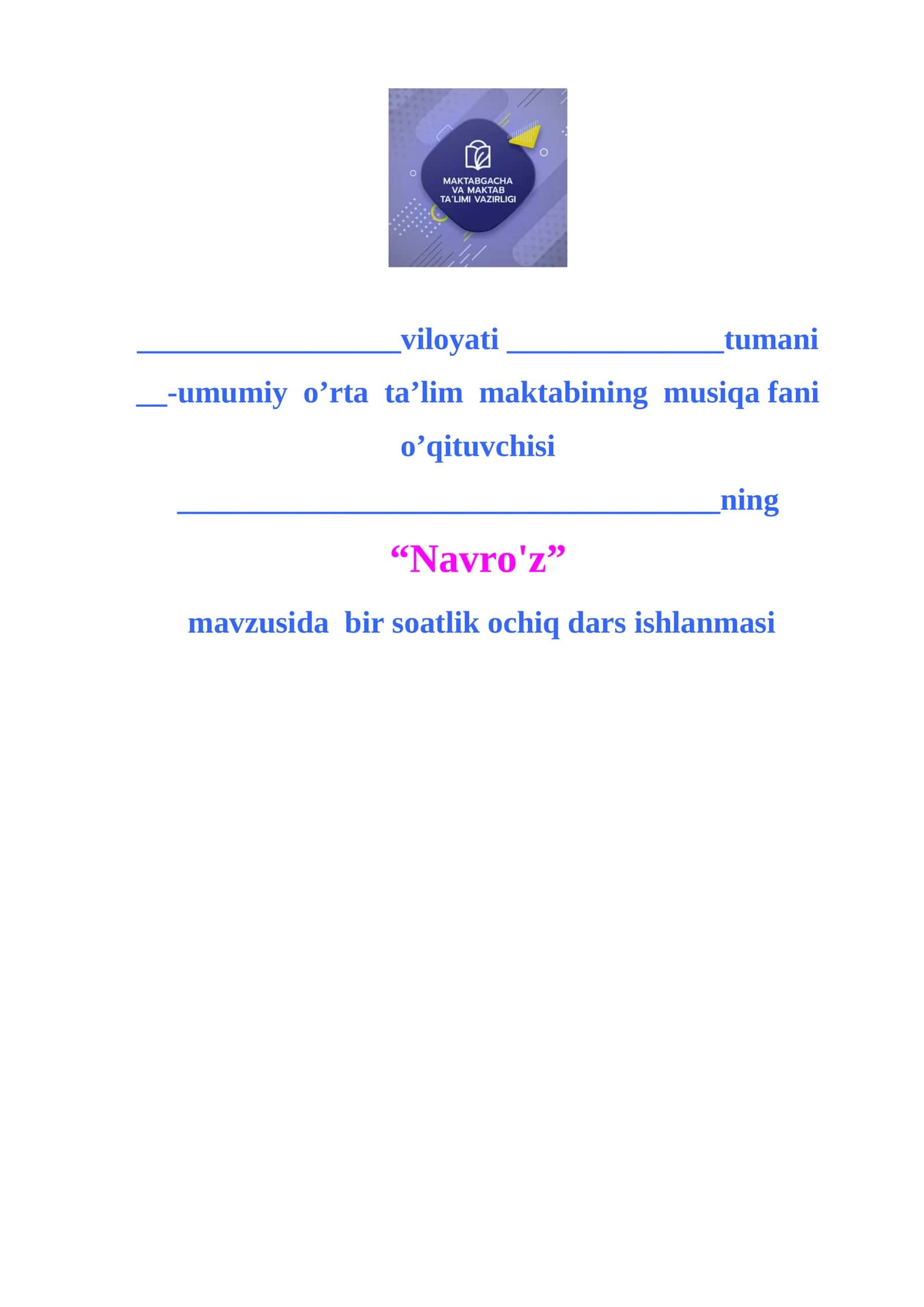 4-sinf musiqa Navro'zi 1