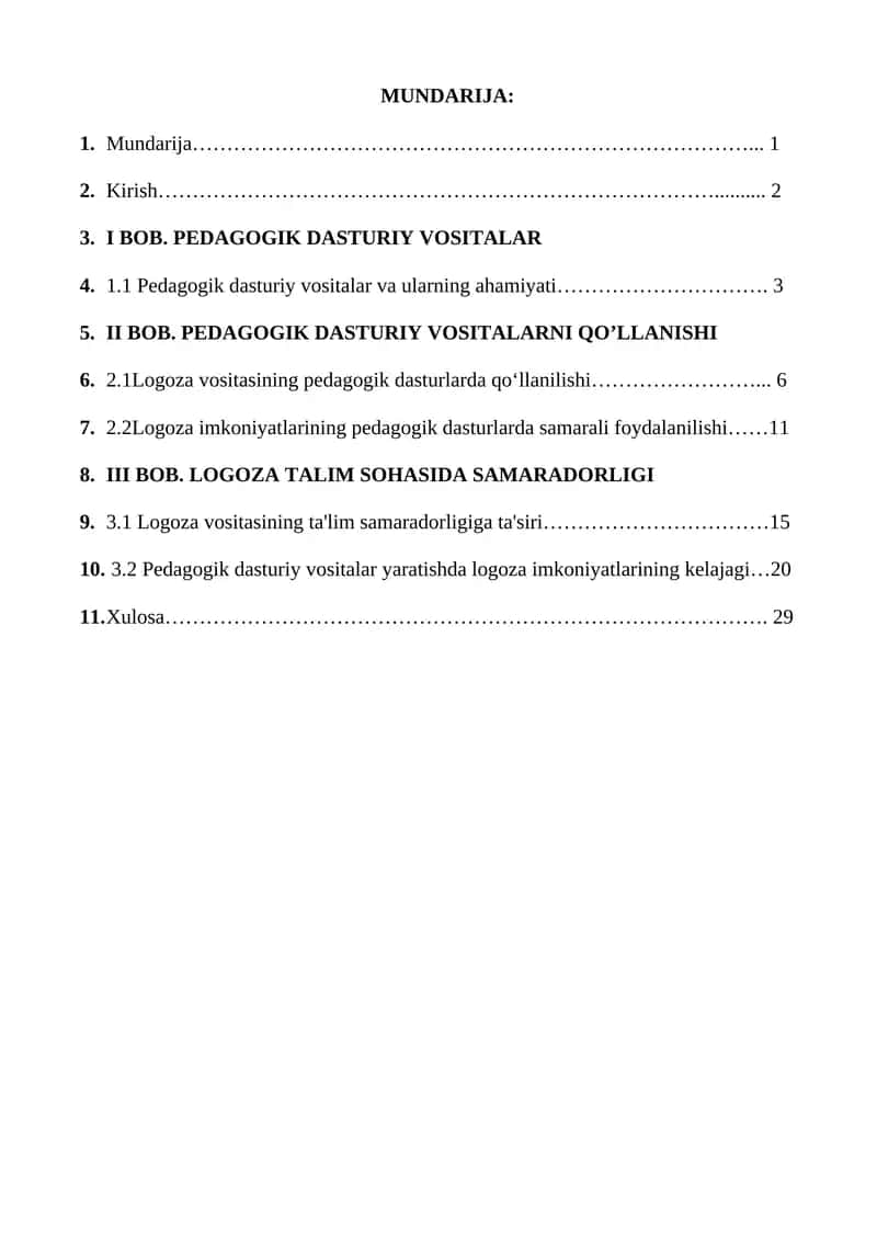 Pedagogik dasturiy vositalar yaratishda Lagoza imkoniyatlaridan foydalanish 1