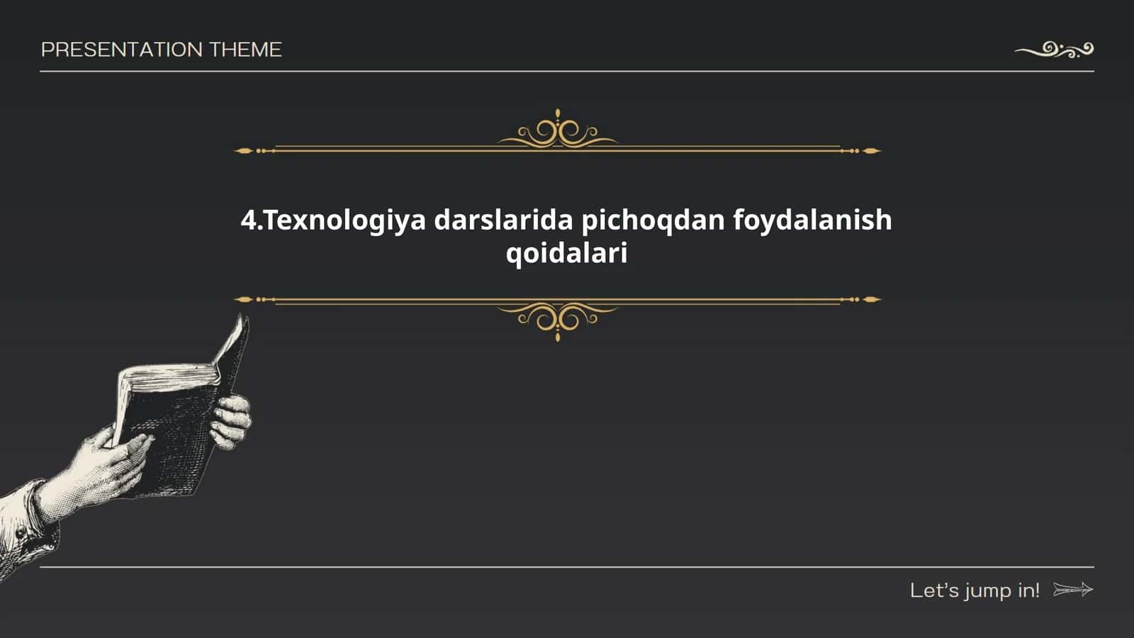 Texnologiya darslarida pichoqdan foydalanish qoidalari 1