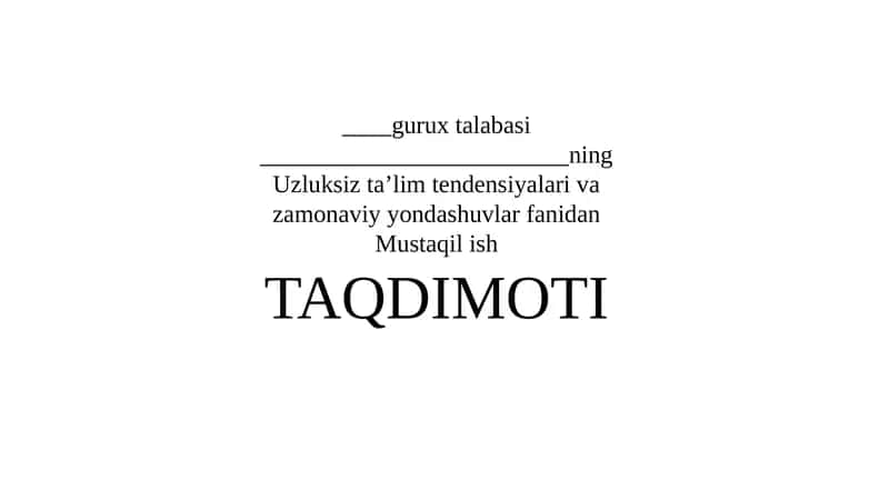 Oliy taʼlim va boʻlib jarayonlar Tarixdan zamonaviy davrgacha 1