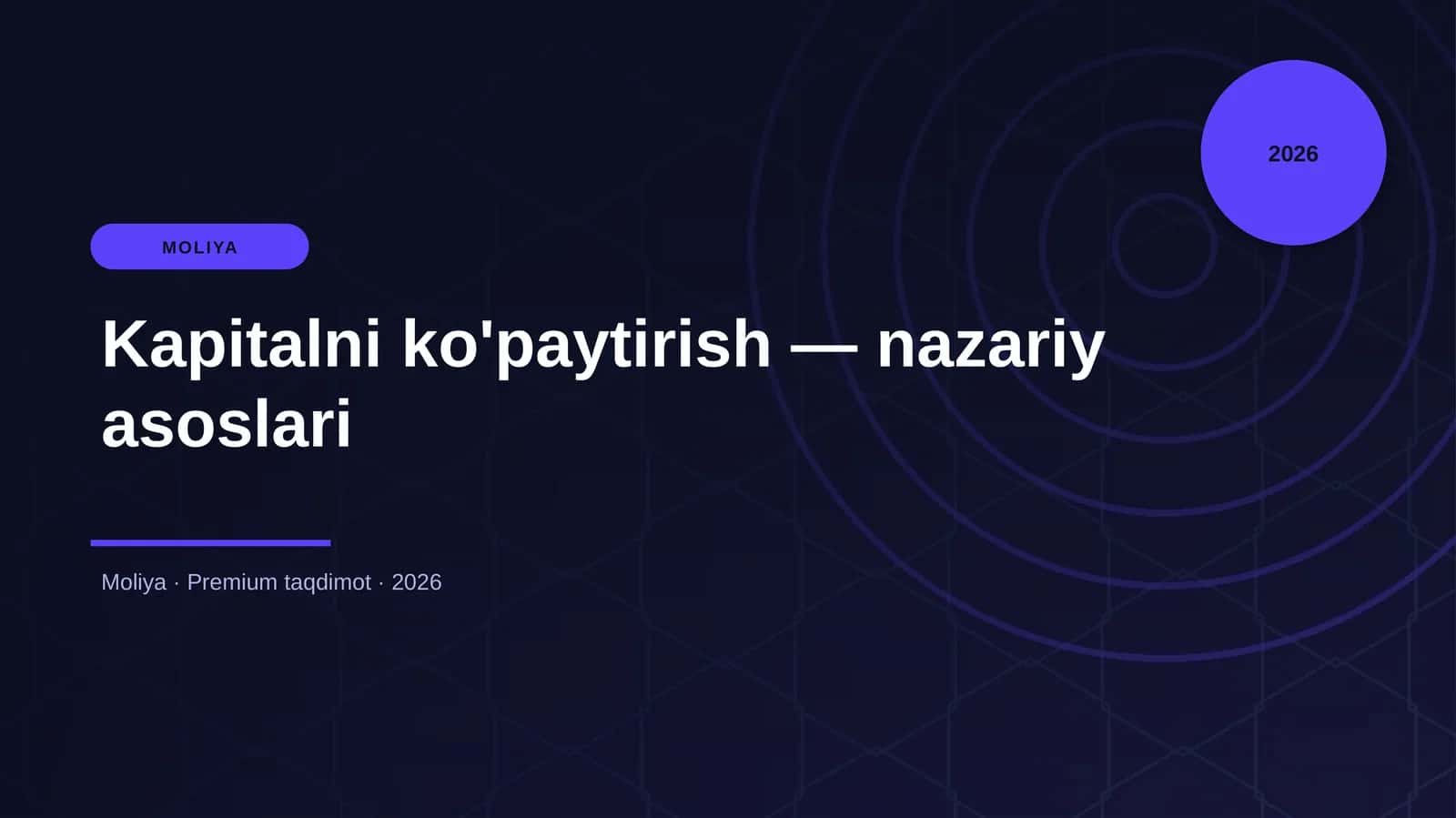 Kapitalni ko'paytirish — nazariy asoslari 1