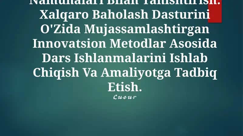 Timss, Pisa, Agma, Talis Xalqaro Baholash Dasturiga Doir Test Namunalari Bilan Tanishtirish 1
