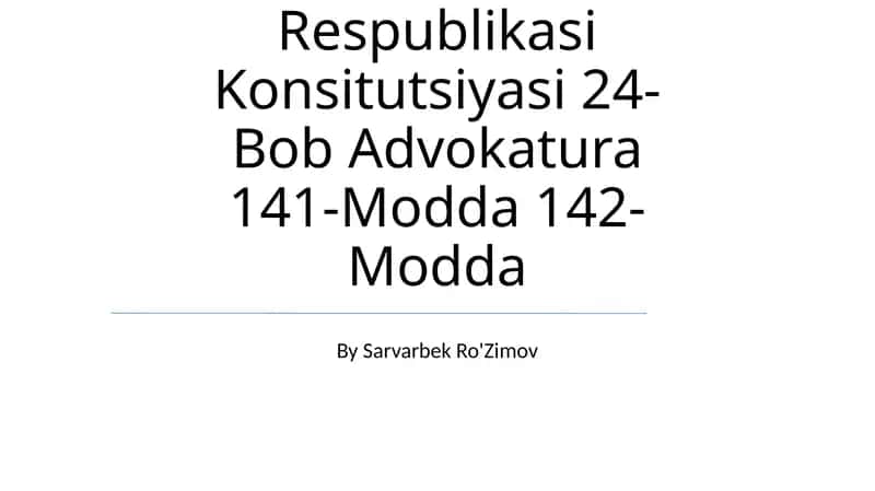 Advokatlik tamoyillari 1