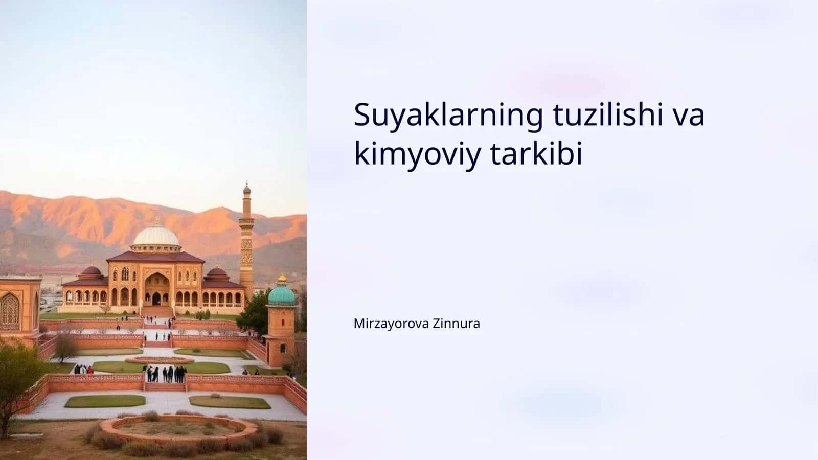 Suyaklarning tuzilishi va kimyoviy tarkibi 1