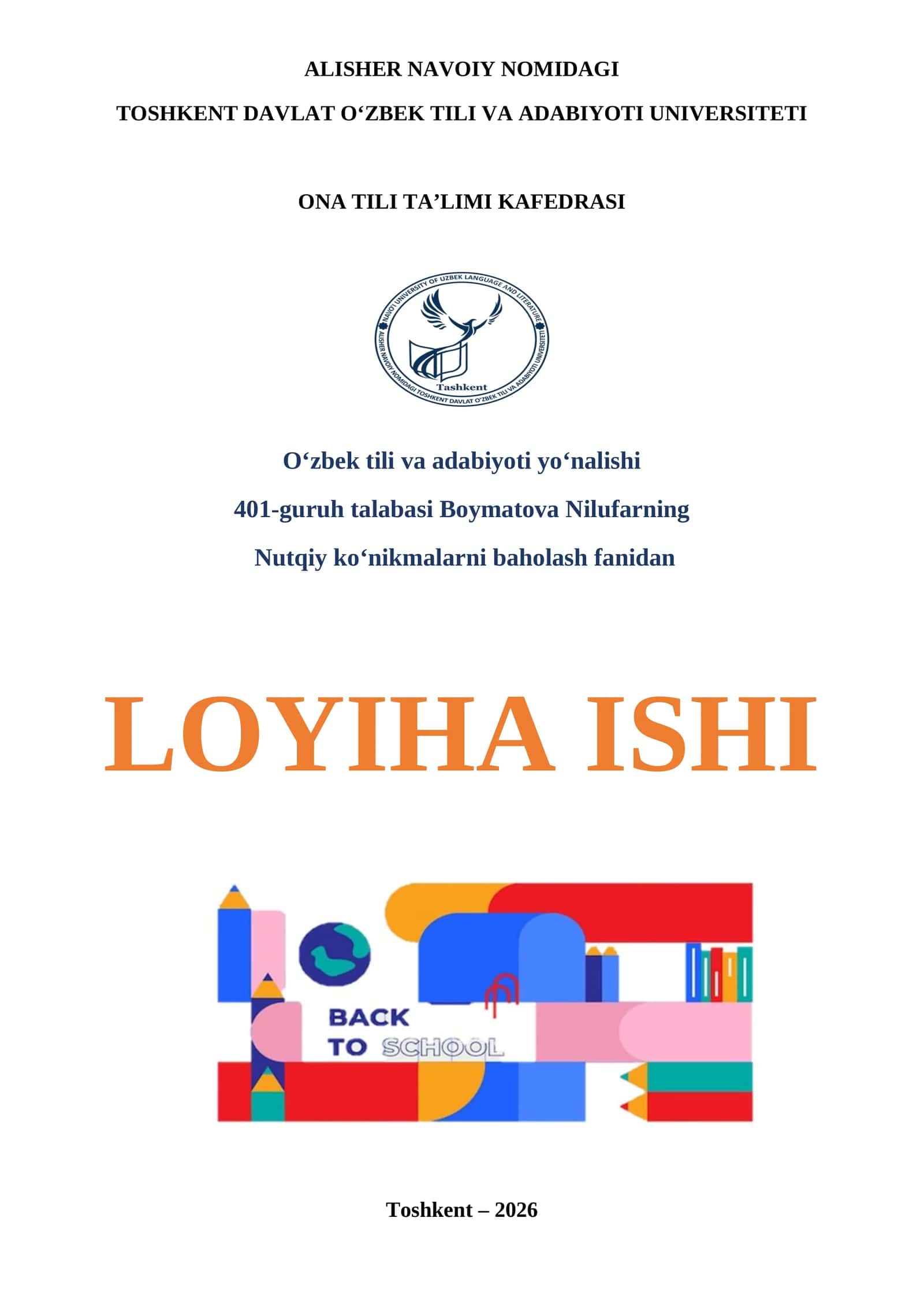 NUTQIY KO'NIKMA LOYIHA 1