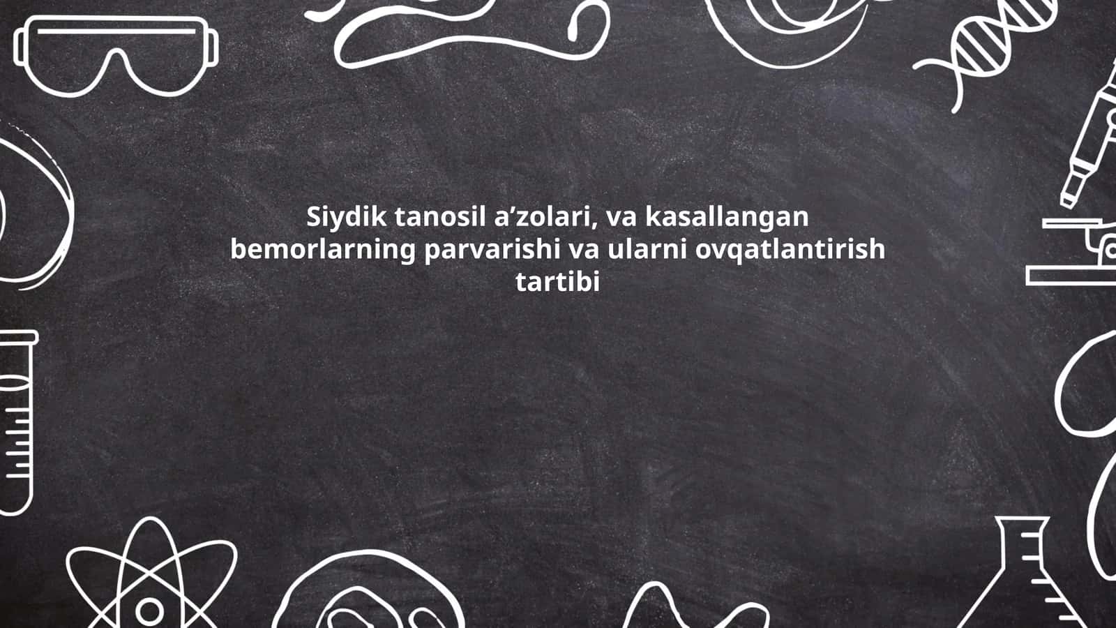Siydik-tanosil a'zolari tizimi 1