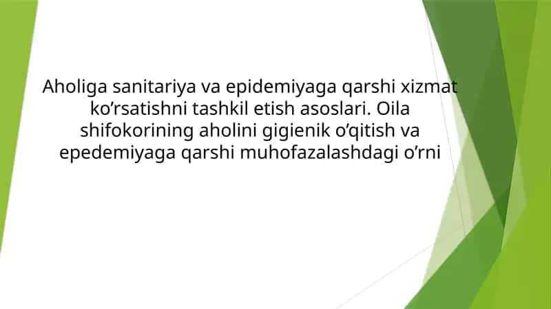 Ekologiya Masalalari Kasalliklarni Oldini Olish 1